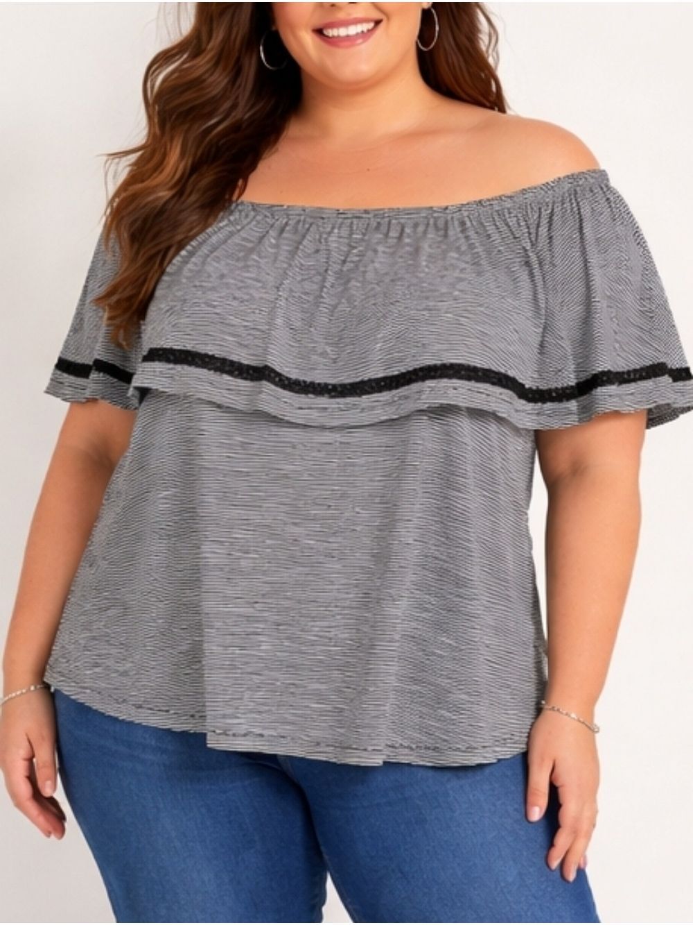 5X • Penningtons • Bardot Off-The-Shoulder Swing Top